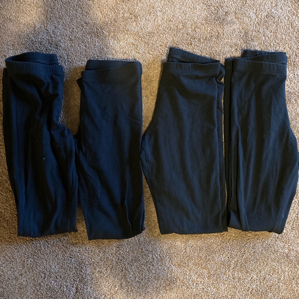 4 Black Old Navy Leggings Girls Sz XL 14/16
